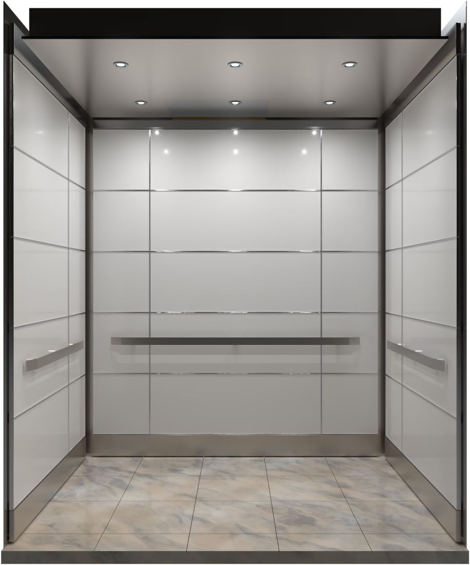 Horizon configuration — Three-Tier Horizontal Panels · Handrail