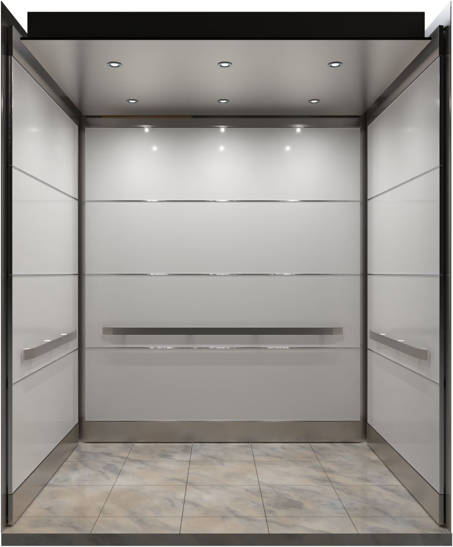 Stratus configuration — Two-Tier Upper Panels · Handrail