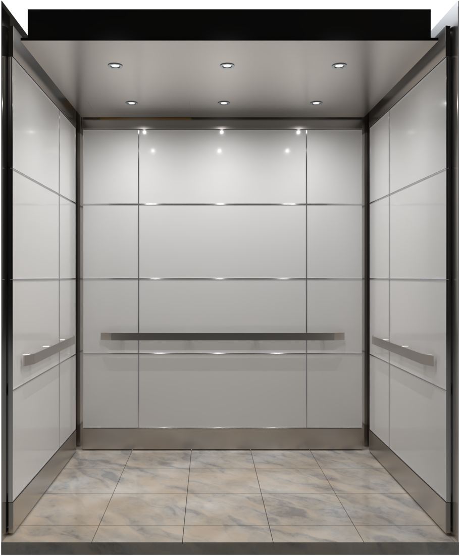 Executive configuration — Three-Bay Panel Grid · Handrail